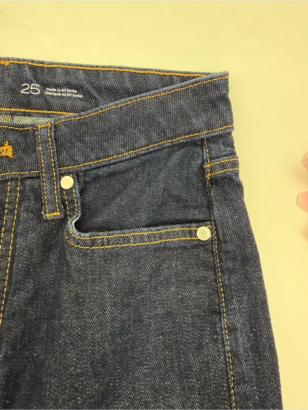 Pilcro X Anthropologie High Rise Cuffed Jeans Dark Wash Straight Wide Leg - Picture 9 of 16